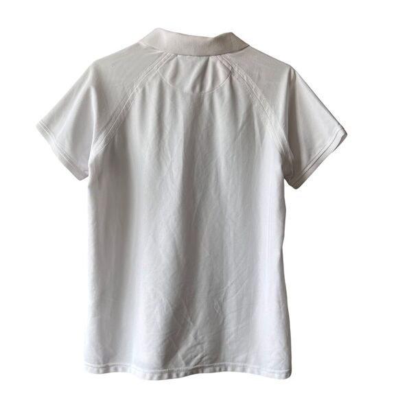 Chestnut Hill Polo Golf Shirt Womens Sz Large Dry Fast White Short Sleeve Collar - Picture 2 of 7